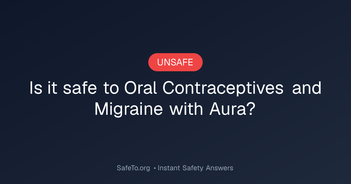 Oral Contraceptives and Migraine with Aura Interaction Check