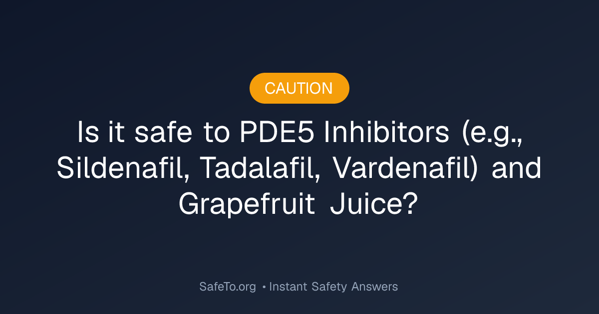 PDE5 Inhibitors (e.g., Sildenafil, Tadalafil, Vardenafil) and ...