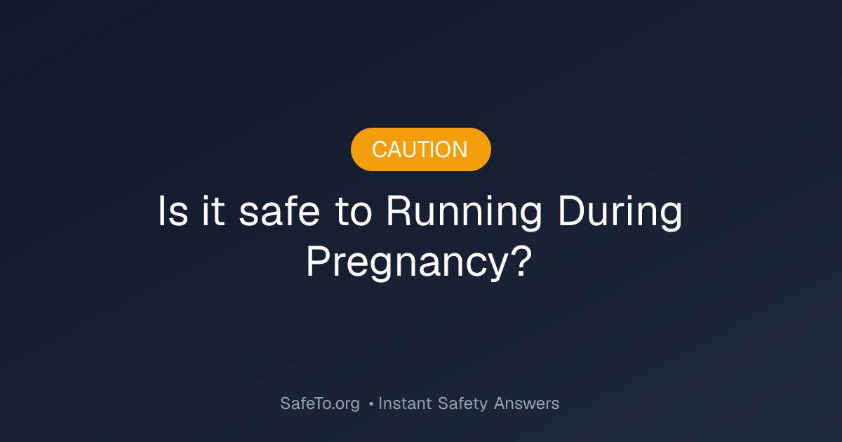 Is it Safe To Running During Pregnancy?