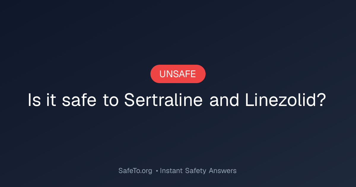 Sertraline and Linezolid Interaction Check