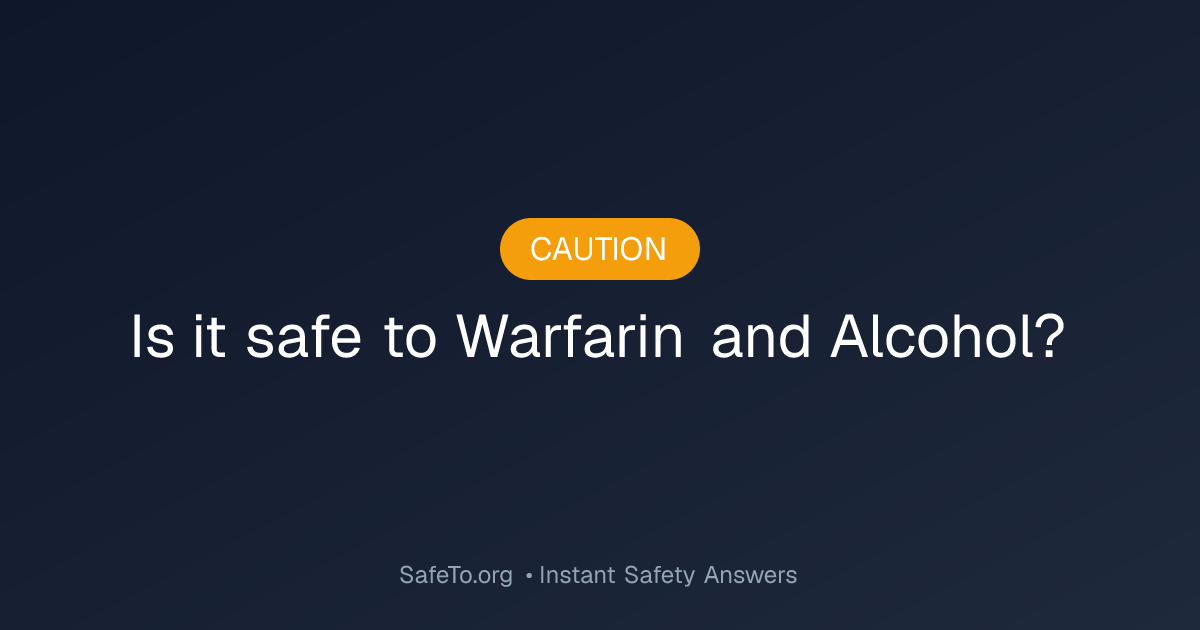 Warfarin and Alcohol Interaction Check